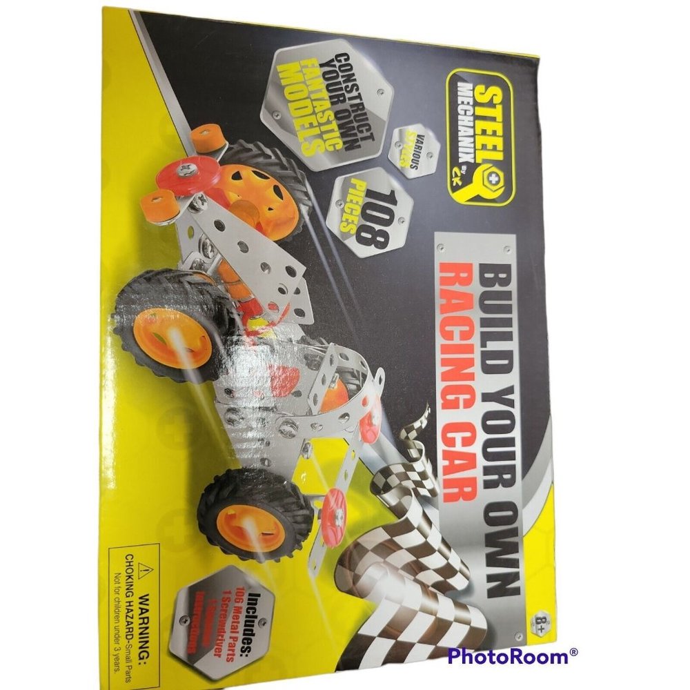 BRAND NEW Steel Mechanix Build Your Own Racing Car Vehicle - Metal Parts STEM